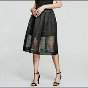 GUESS BY MARCIANO VALLIS BLACK MESH A-LINE SKIRT